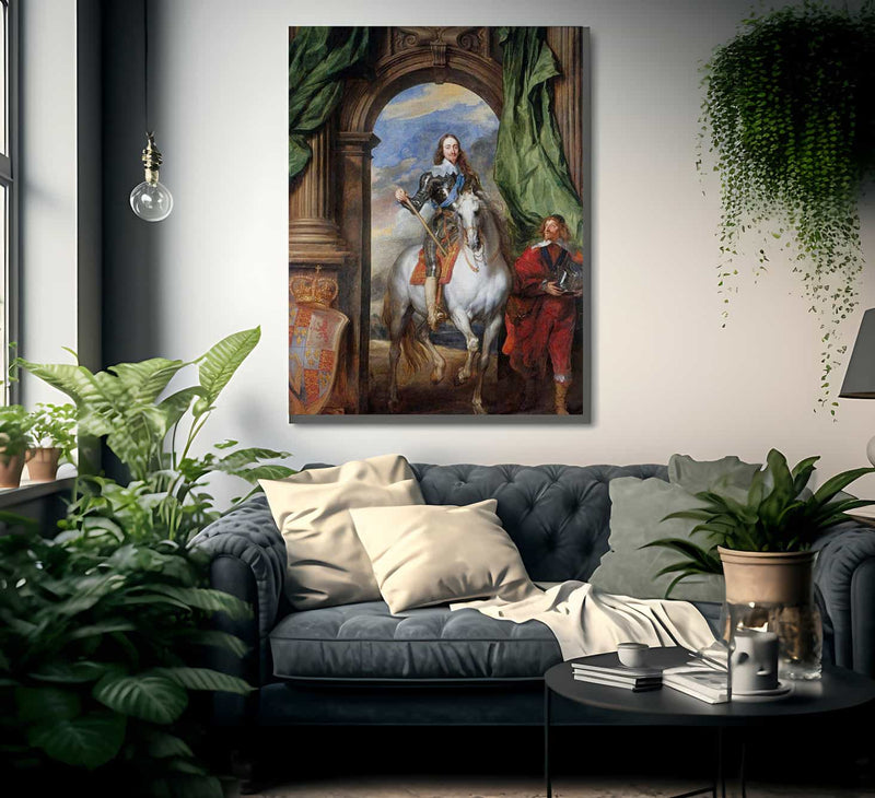 Charles I With Monsieur De St Antoine By Anthony Van Dyck Fine Art Print