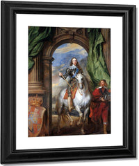 Charles I With Monsieur De St Antoine By Anthony Van Dyck Fine Art Print