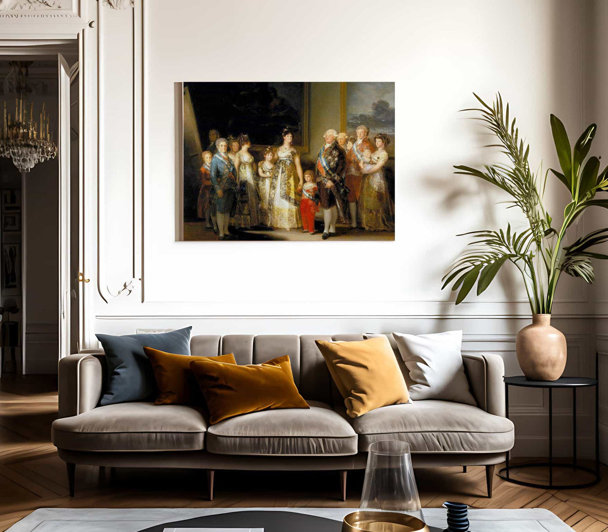 Charles Iv Of Spain And His Family 1800 1801 280X336Cm Prado Museum P00726 By Francisco De Goya Fine Art Print