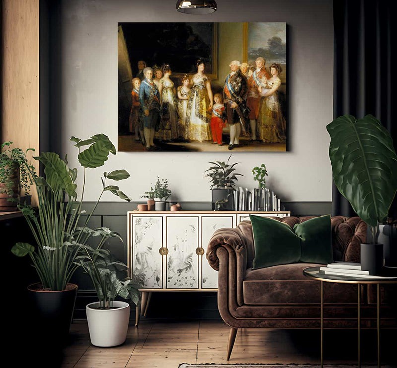 Charles Iv Of Spain And His Family 1800 1801 280X336Cm Prado Museum P00726 By Francisco De Goya Fine Art Print