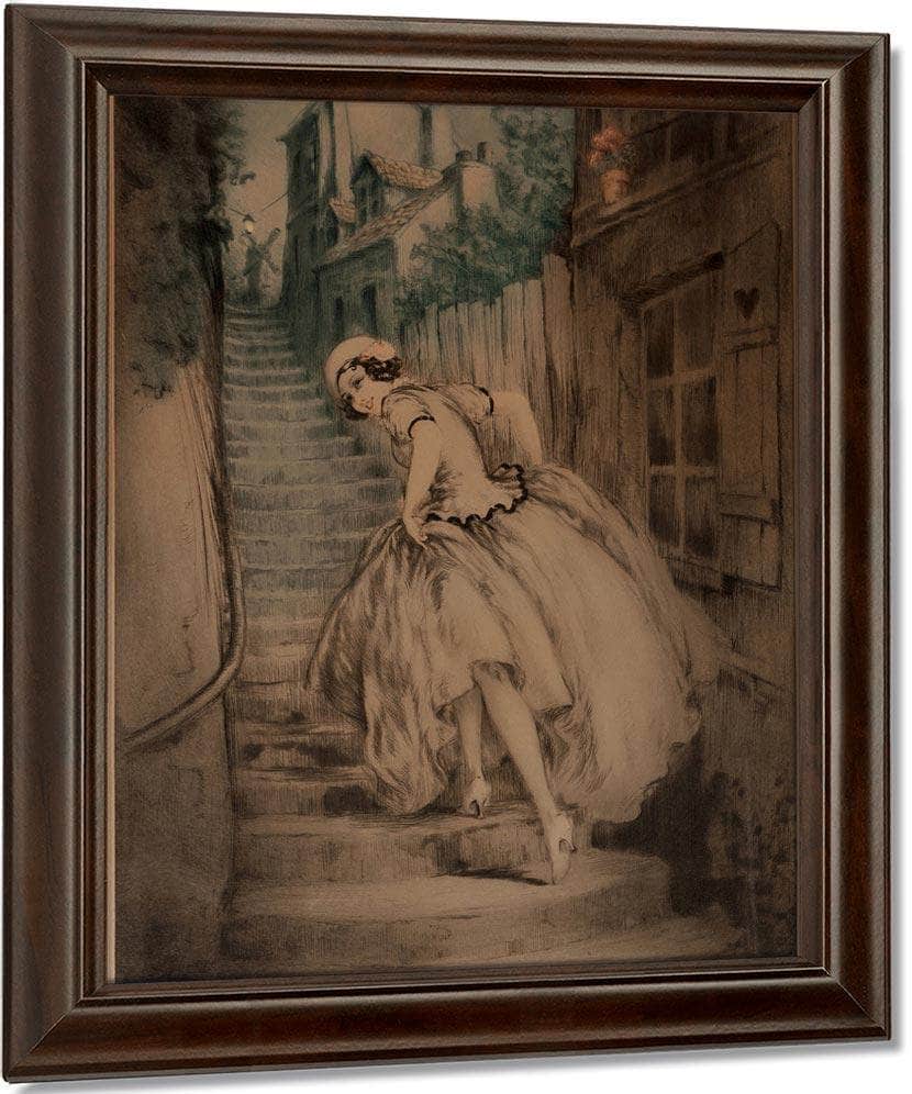 Charm Of Montmartre 1932 By Louis Icart Fine Art Print