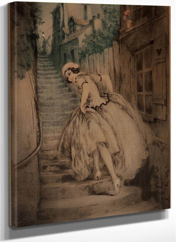 Charm Of Montmartre 1932 By Louis Icart Fine Art Print