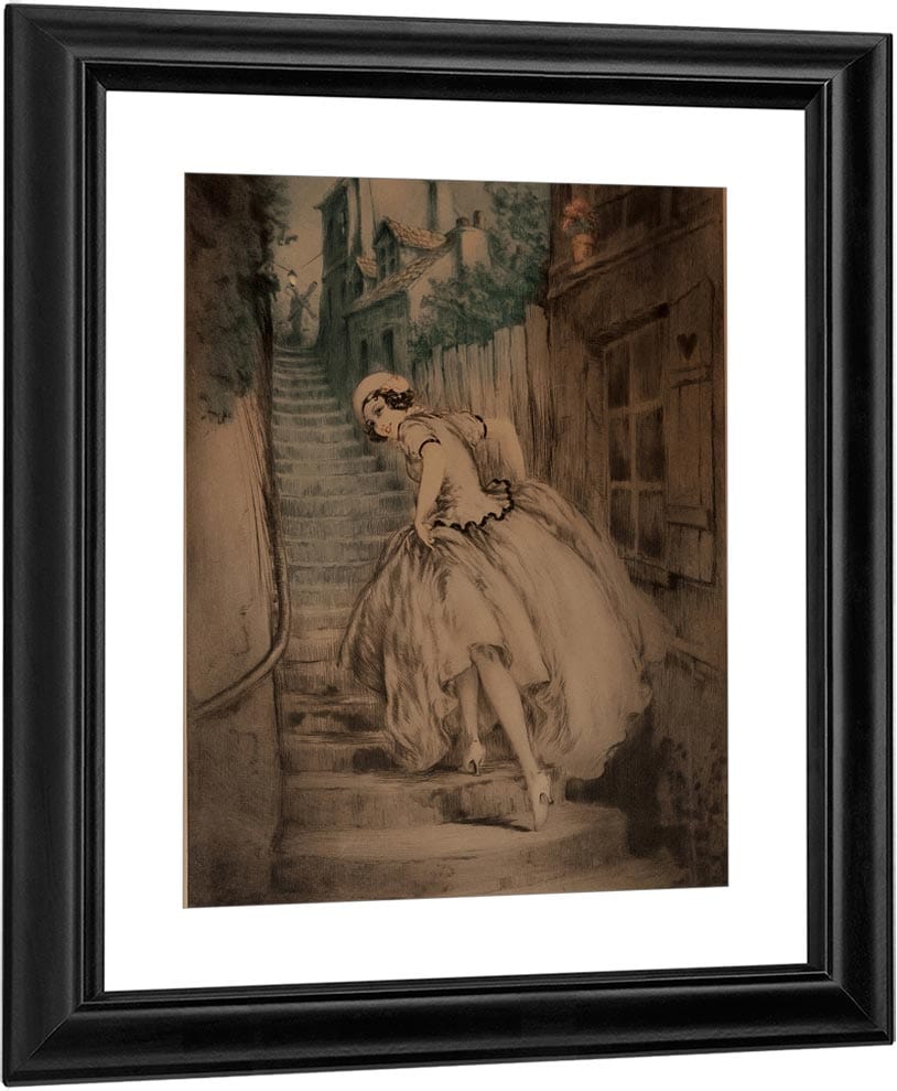 Charm Of Montmartre 1932 By Louis Icart Fine Art Print