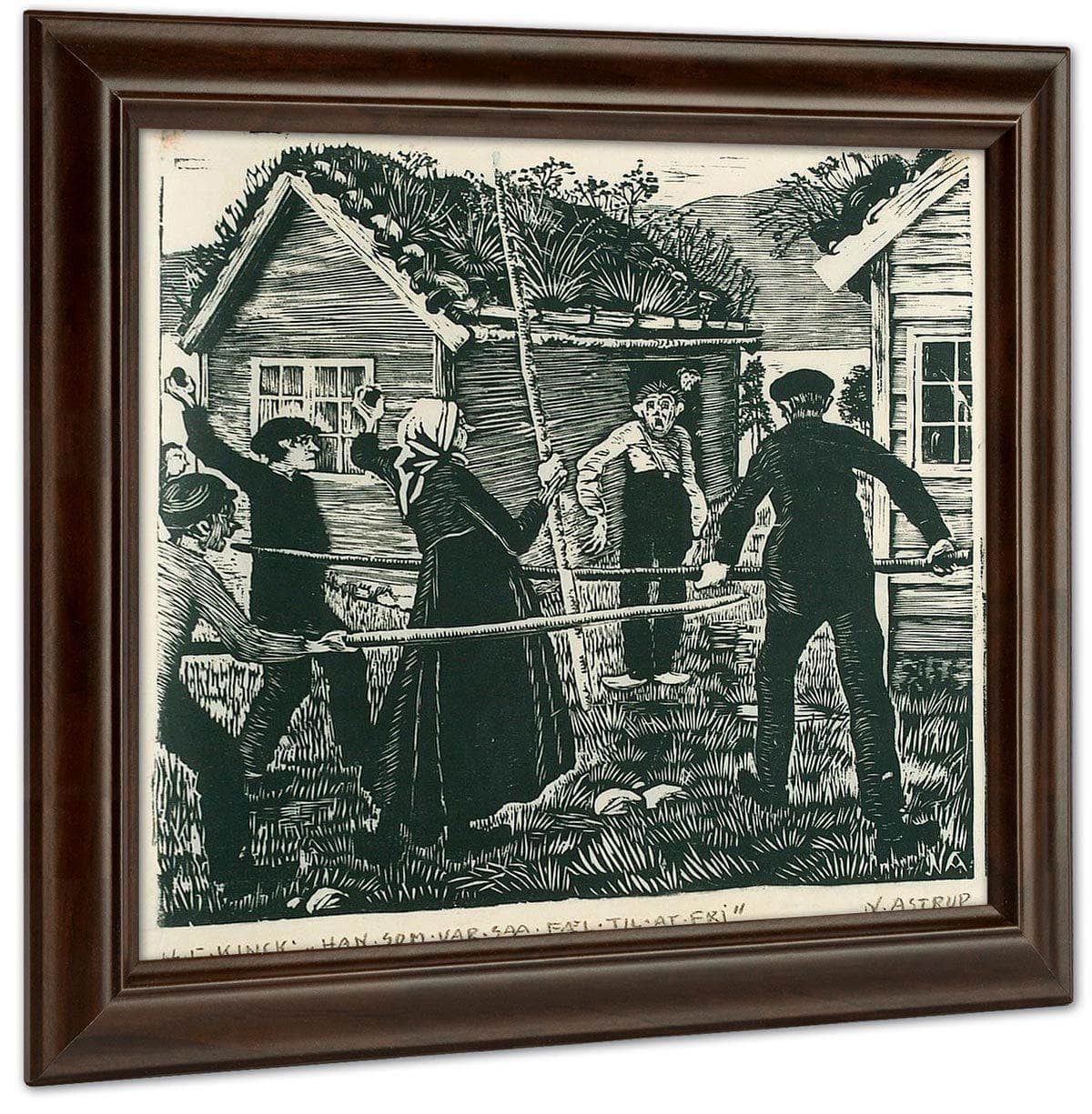 Chasing The Village Idiot By Nicolai Astrup Fine Art Print