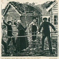 Chasing The Village Idiot By Nicolai Astrup Fine Art Print