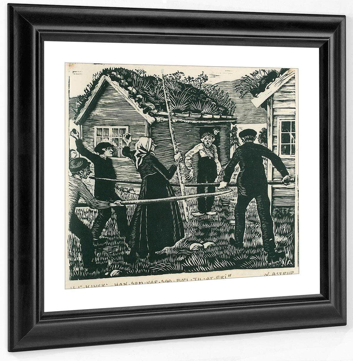 Chasing The Village Idiot By Nicolai Astrup Fine Art Print