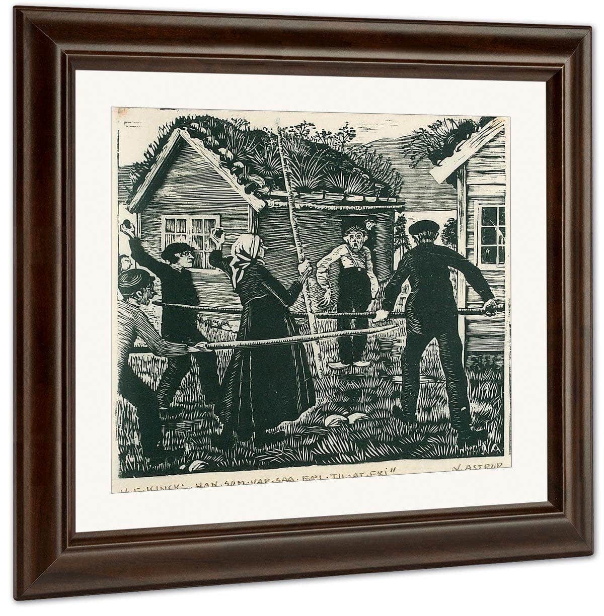 Chasing The Village Idiot By Nicolai Astrup Fine Art Print