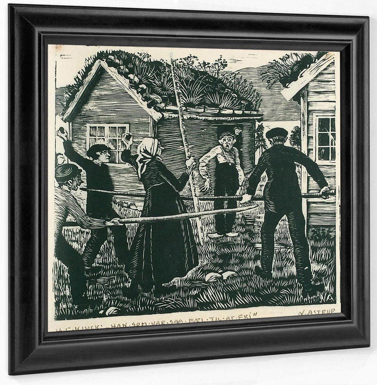 Chasing The Village Idiot By Nicolai Astrup Fine Art Print