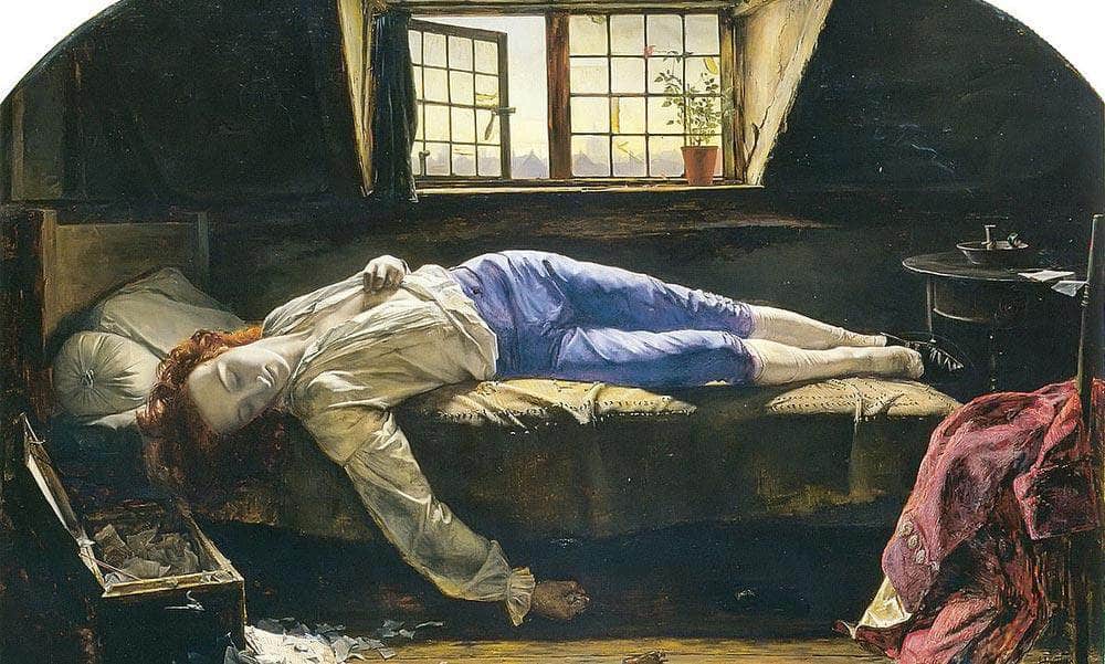 Chatterton By Henry Wallis Fine Art Print