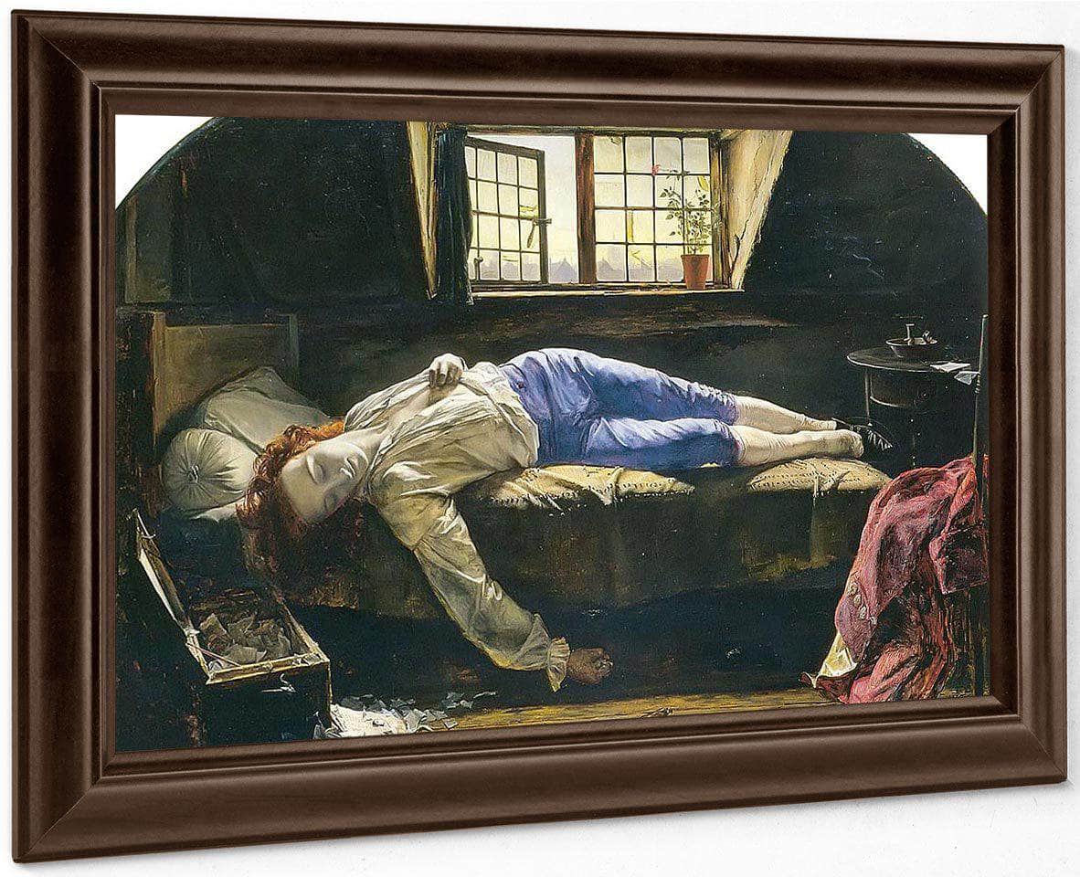 Chatterton By Henry Wallis Fine Art Print