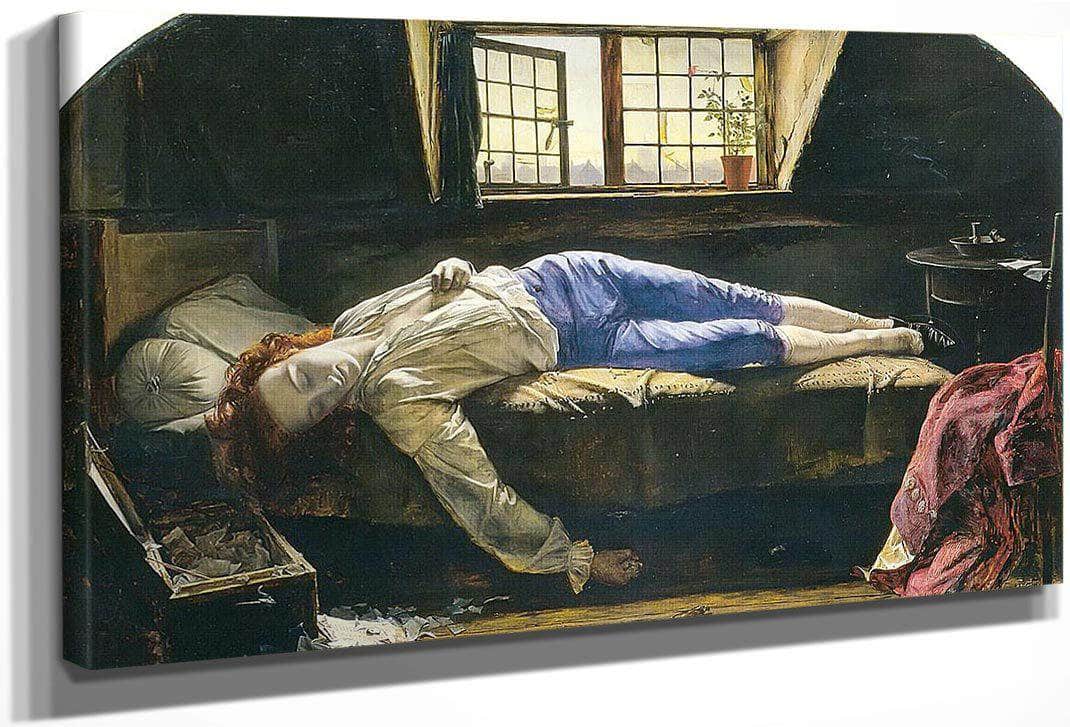 Chatterton By Henry Wallis Fine Art Print