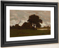 Chaumieres Near The Pond 1850 By Theodore Rousseau Fine Art Print
