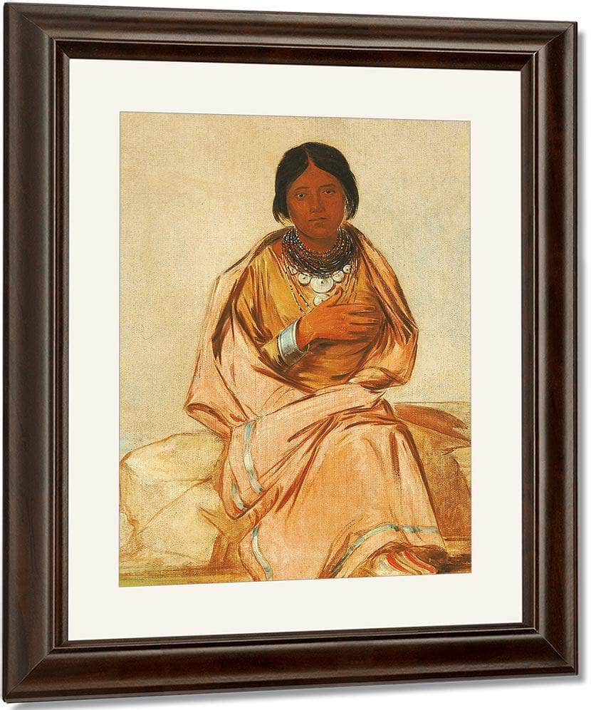 Chee A Ex E Co, Daughter Of Deer Without A Heart By George Catlin Fine Art Print