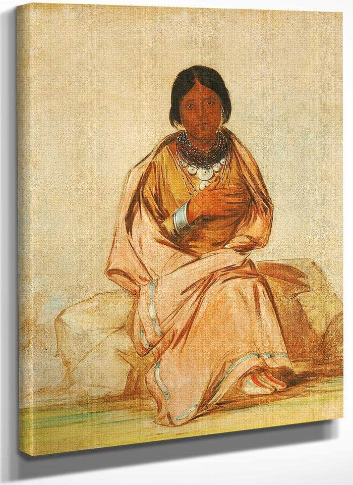 Chee A Ex E Co, Daughter Of Deer Without A Heart By George Catlin Fine Art Print