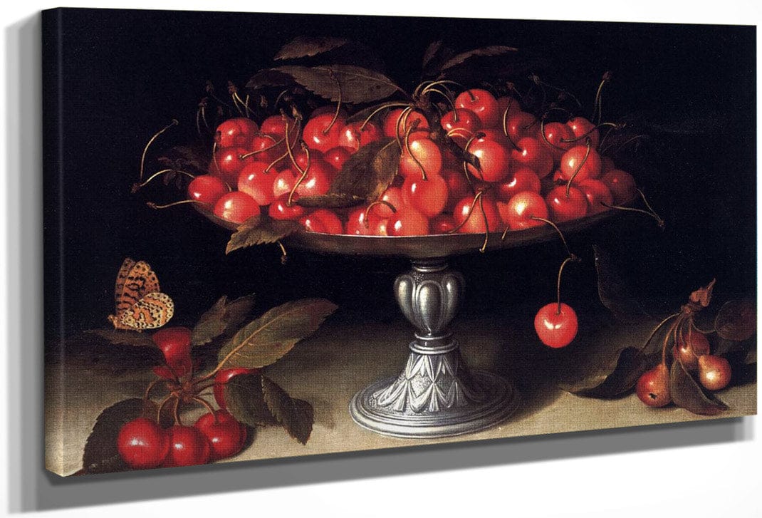 Cherries In A Silver Compote 1610 By Fede Galizia Fine Art Print