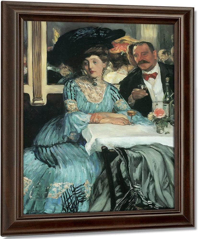 Chez Mouquin By William J Glackens Fine Art Print
