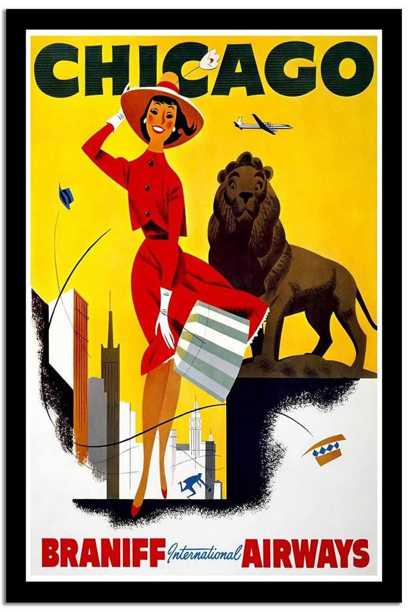 Chicago  Vintage Postera Fine Art Print