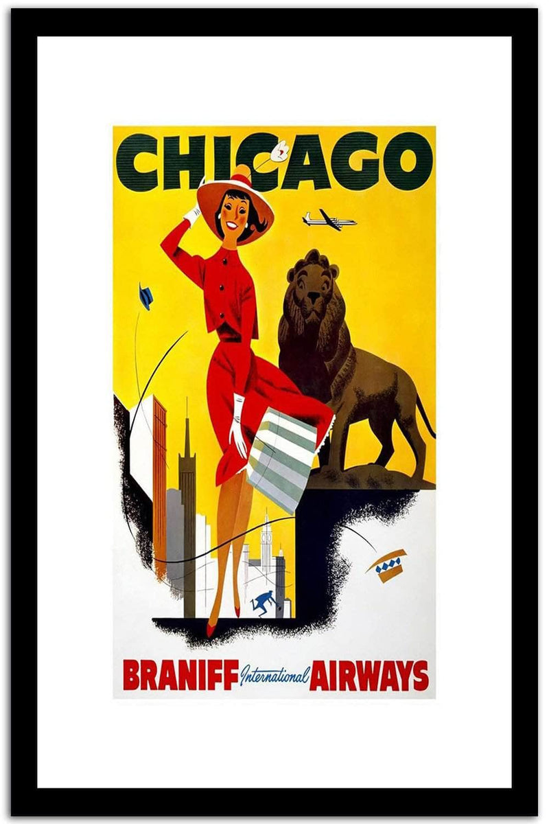 Chicago  Vintage Postera Fine Art Print