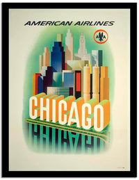Chicago  Vintage Posterb Fine Art Print