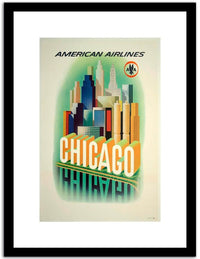 Chicago  Vintage Posterb Fine Art Print