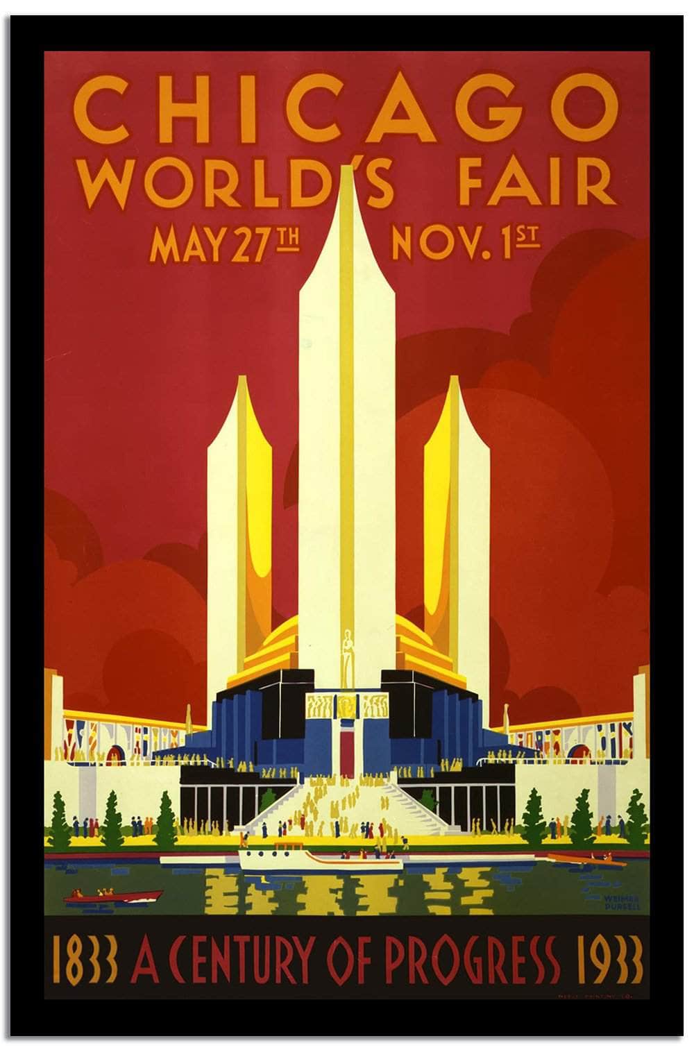 Chicago World's Fair Vintage Poster Fine Art Print