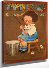Child Fishing In A Pail By Grace G Drayton Fine Art Print