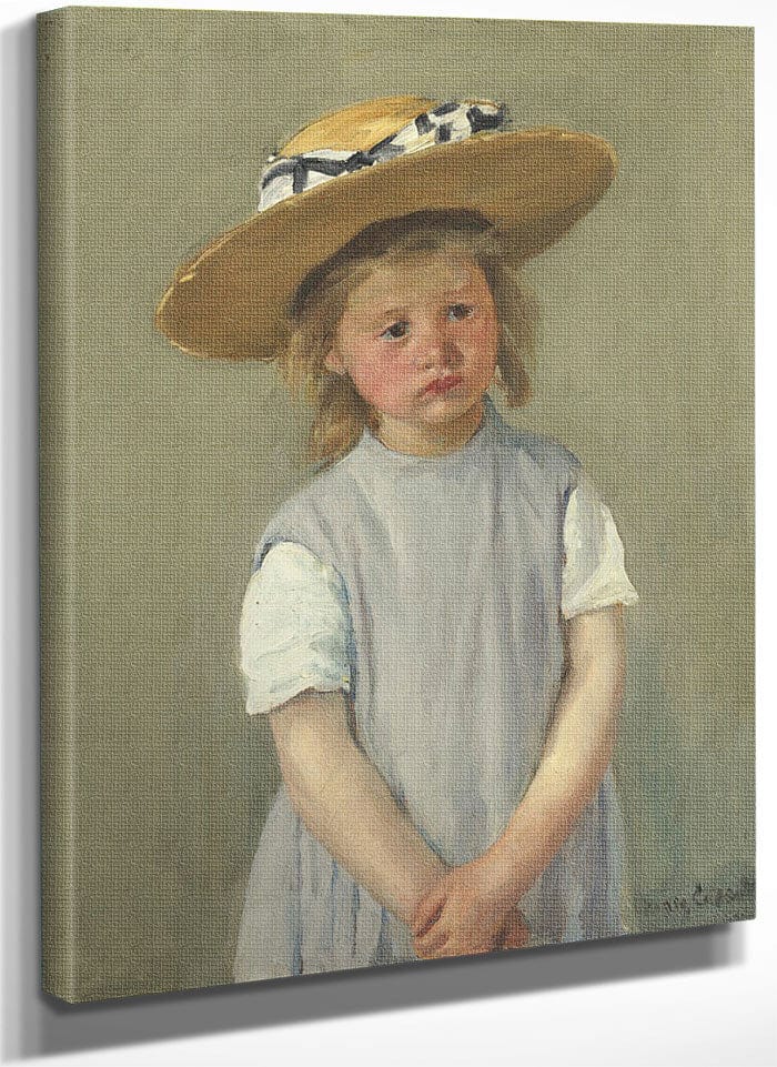 Child In A Straw Hat By Mary Cassatt Fine Art Print