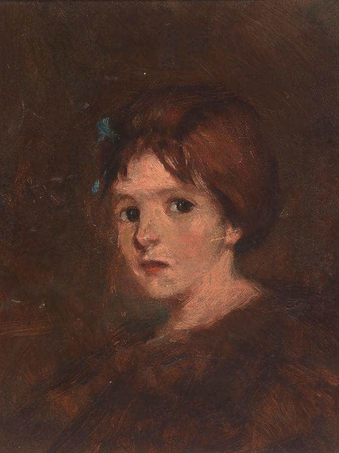 Child In Browns By Alice Pike Barney Fine Art Print