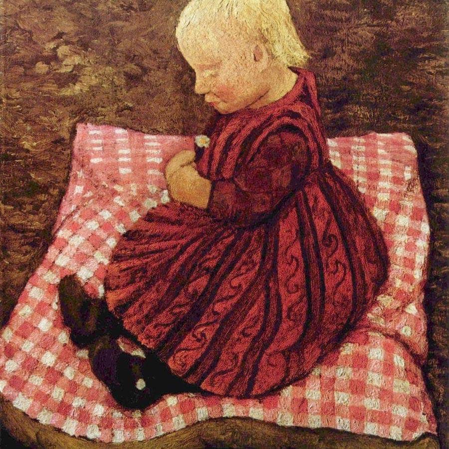 Child On A Cushion By Paula Modersohn Becker Fine Art Print