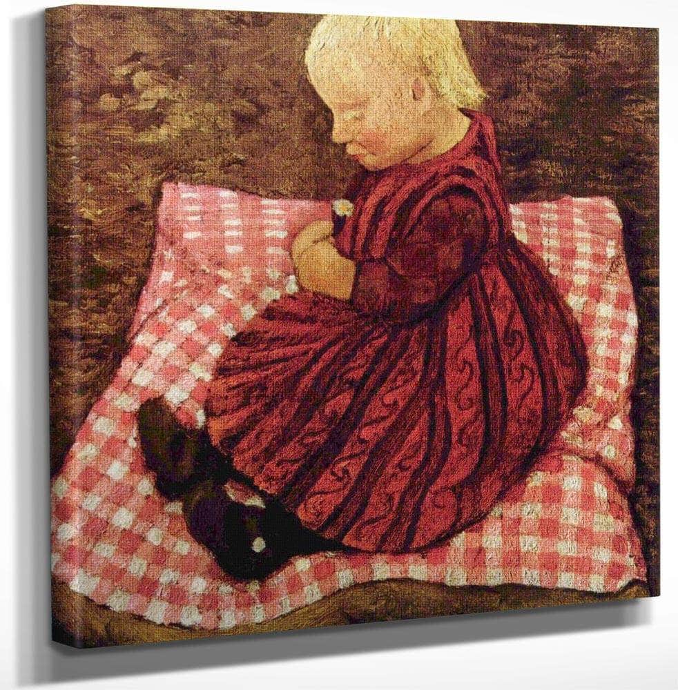Child On A Cushion By Paula Modersohn Becker Fine Art Print