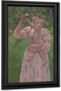 Child Picking A Fruit (Enfant Cueillant Un Fruit) By Mary Cassatt Fine Art Print