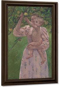 Child Picking A Fruit (Enfant Cueillant Un Fruit) By Mary Cassatt Fine Art Print