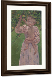Child Picking A Fruit (Enfant Cueillant Un Fruit) By Mary Cassatt Fine Art Print