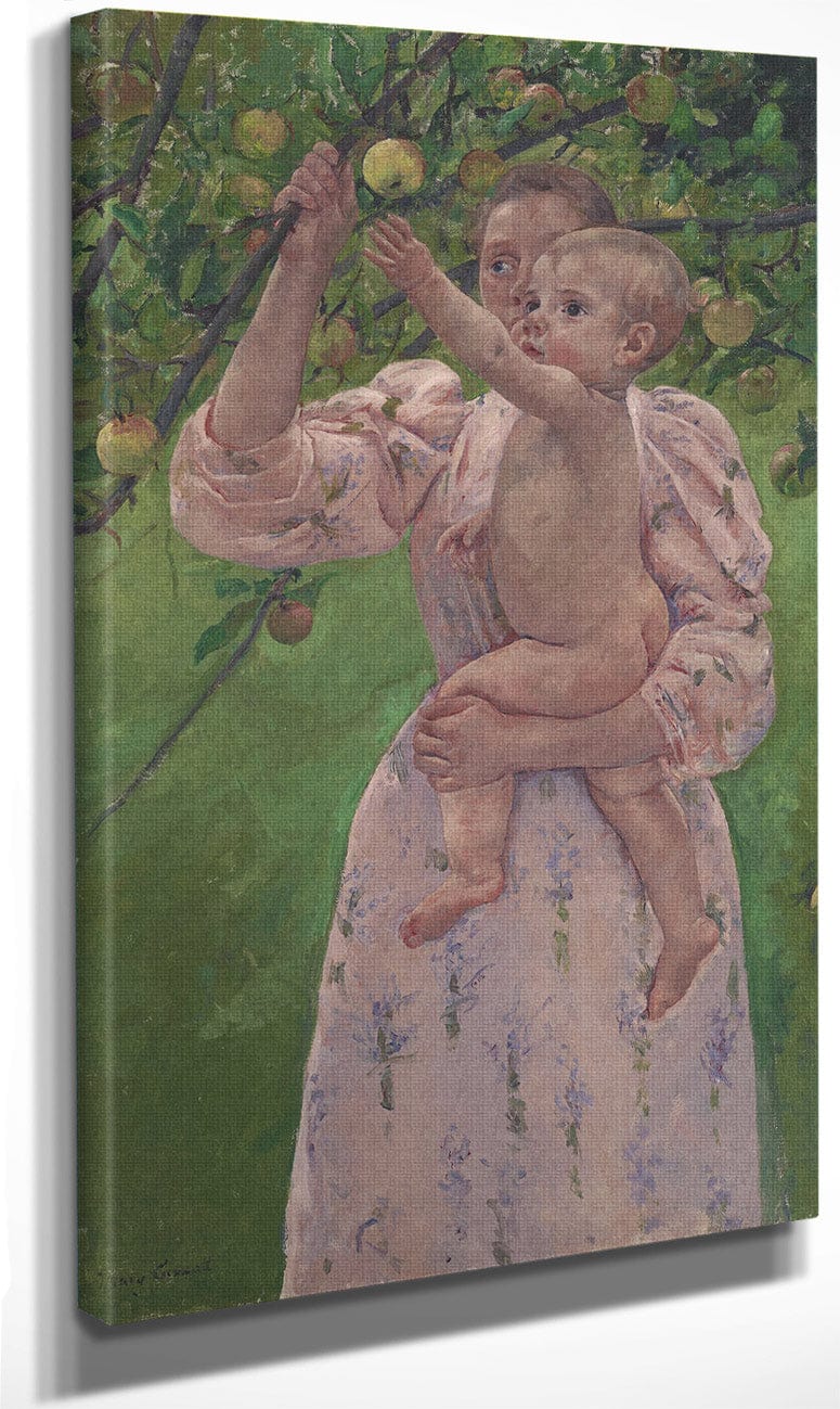 Child Picking A Fruit (Enfant Cueillant Un Fruit) By Mary Cassatt Fine Art Print