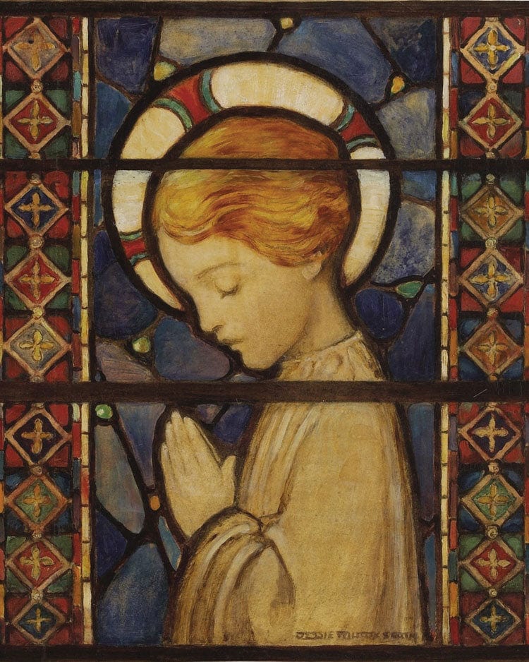 Child Praying 1920 Original Cover Illustration For Good Housekeeping December 1920 By Jessie Willcox Smith Fine Art Print