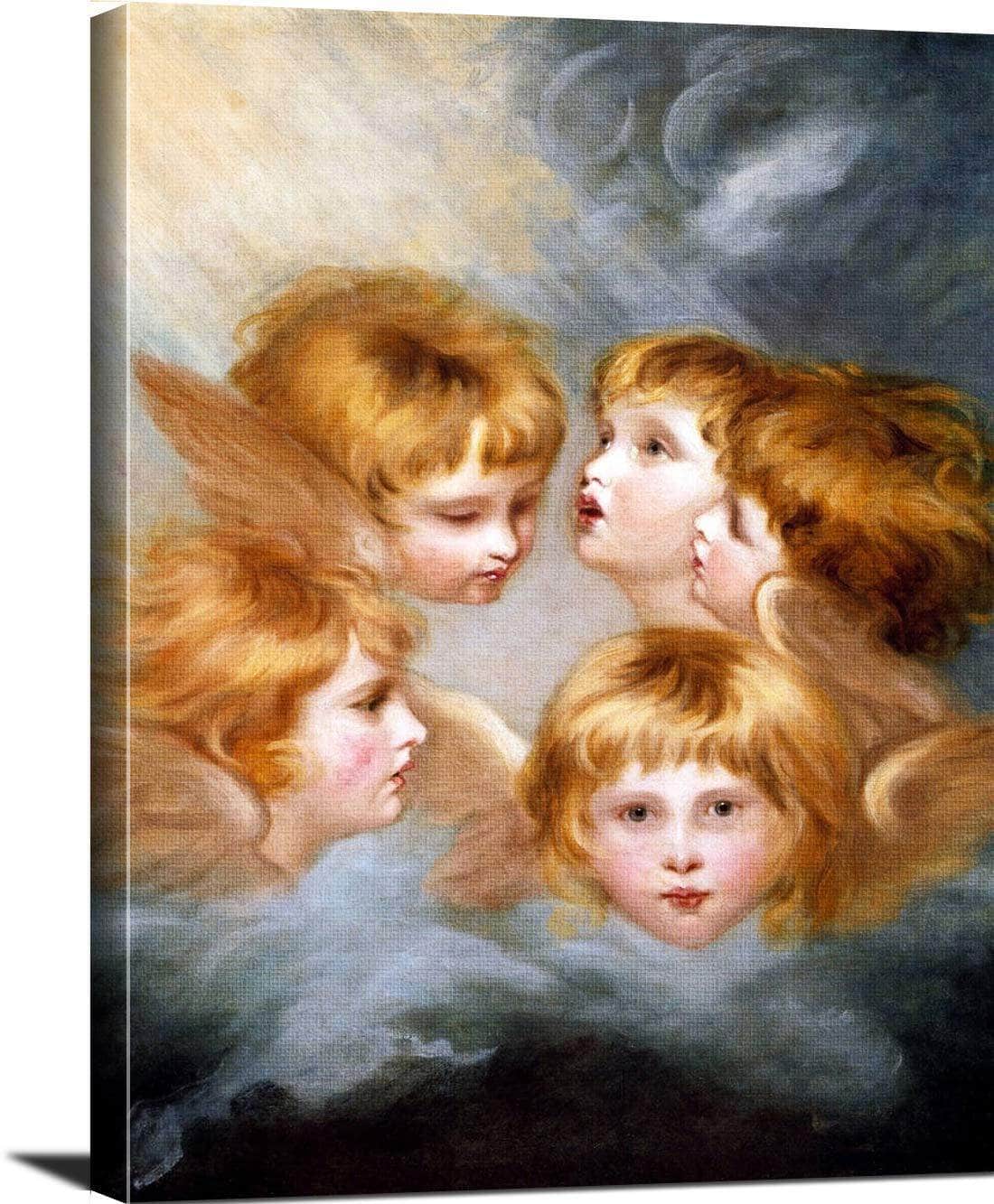 Child's Portrait Views Heads Of Angels Painting Joshua Reynolds Canvas Art Fine Art Print