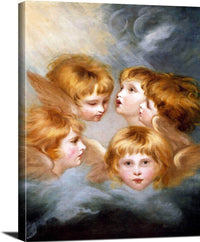 Child's Portrait Views Heads Of Angels Painting Joshua Reynolds Canvas Art Fine Art Print