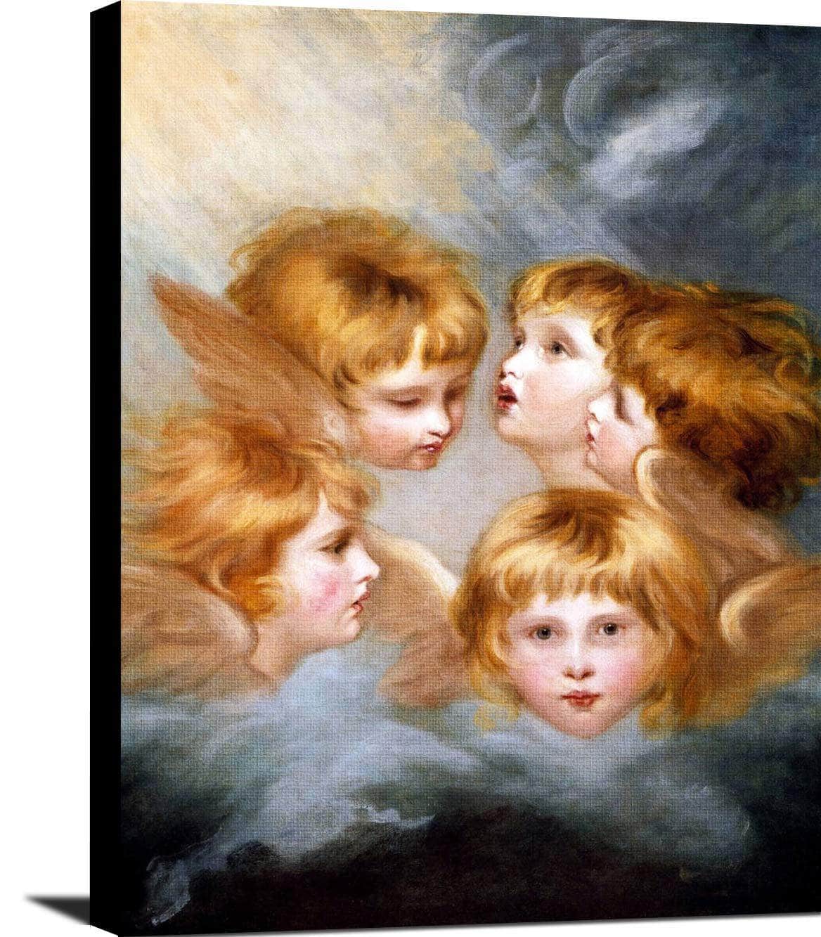 Child's Portrait Views Heads Of Angels Painting Joshua Reynolds Canvas Art Fine Art Print