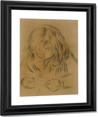 Child Sewing By Pierre Auguste Renoir Fine Art Print