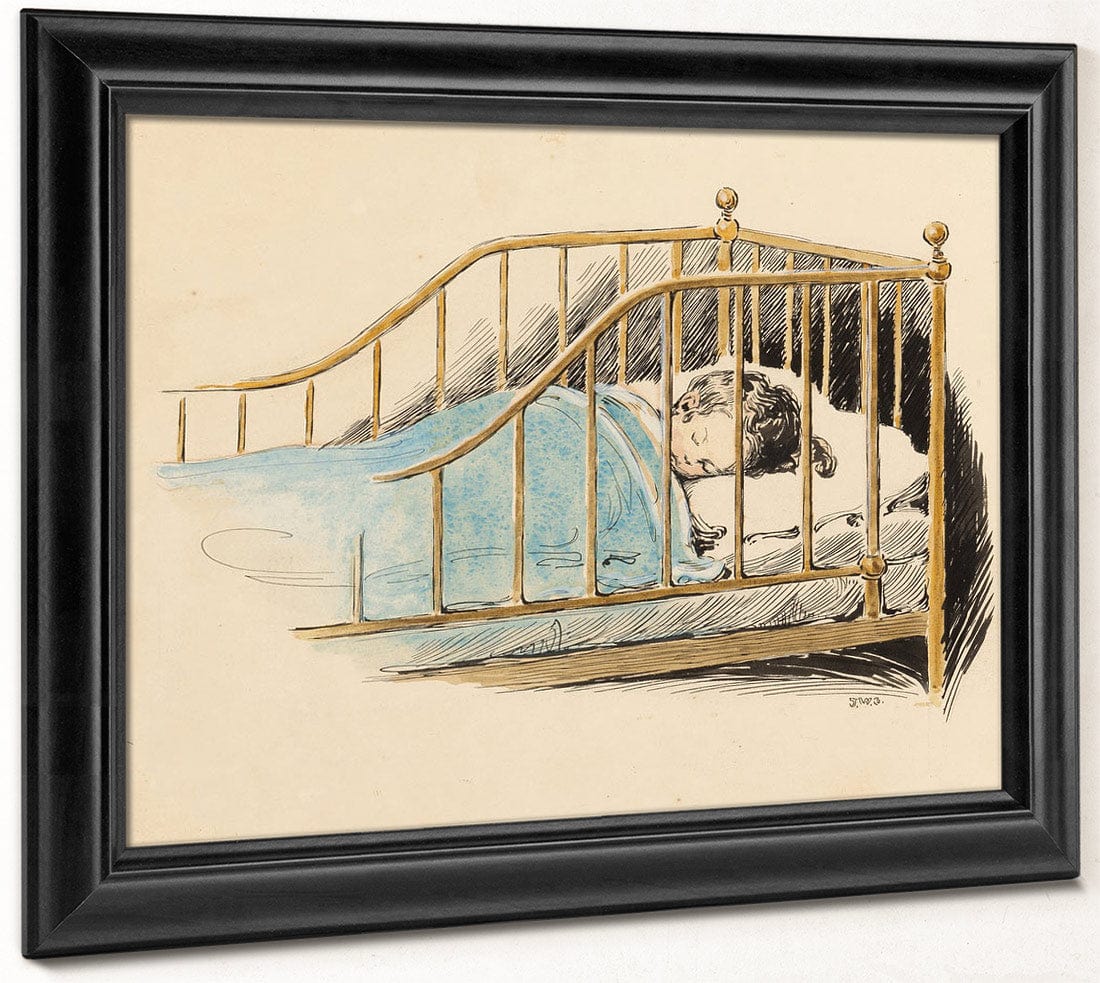Child Sleeping A Childs Prayer Interior Book Illustration 1926 By Jessie Willcox Smith Fine Art Print