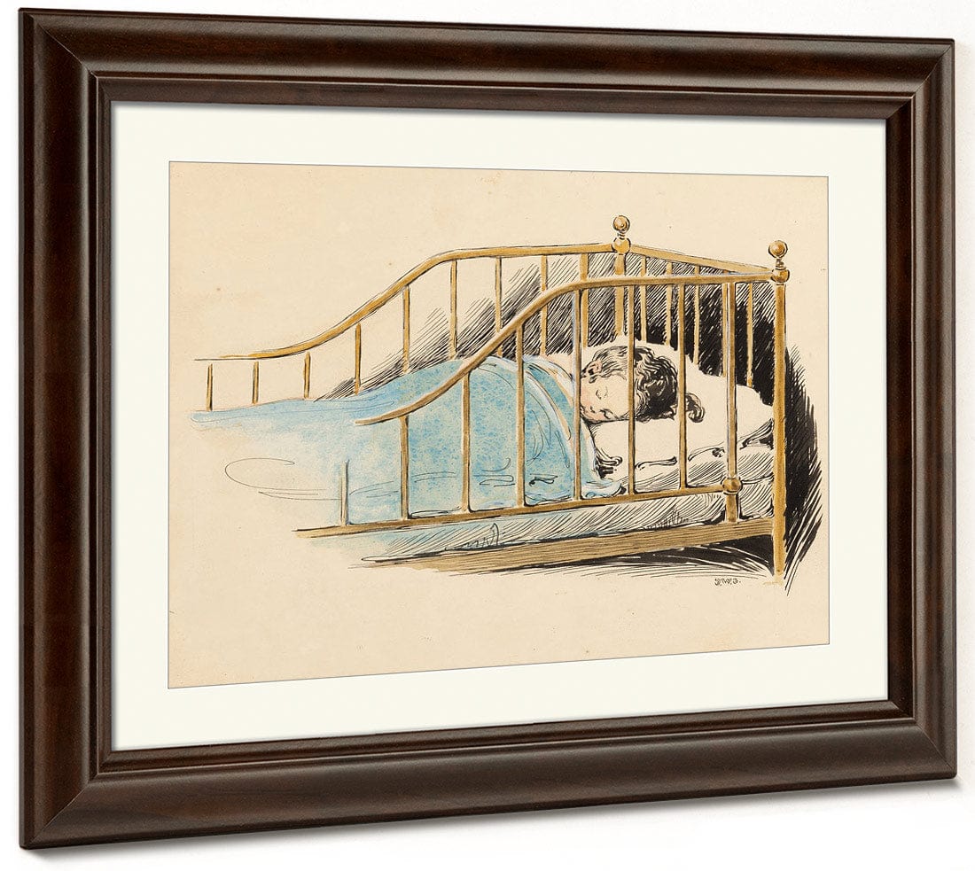 Child Sleeping A Childs Prayer Interior Book Illustration 1926 By Jessie Willcox Smith Fine Art Print