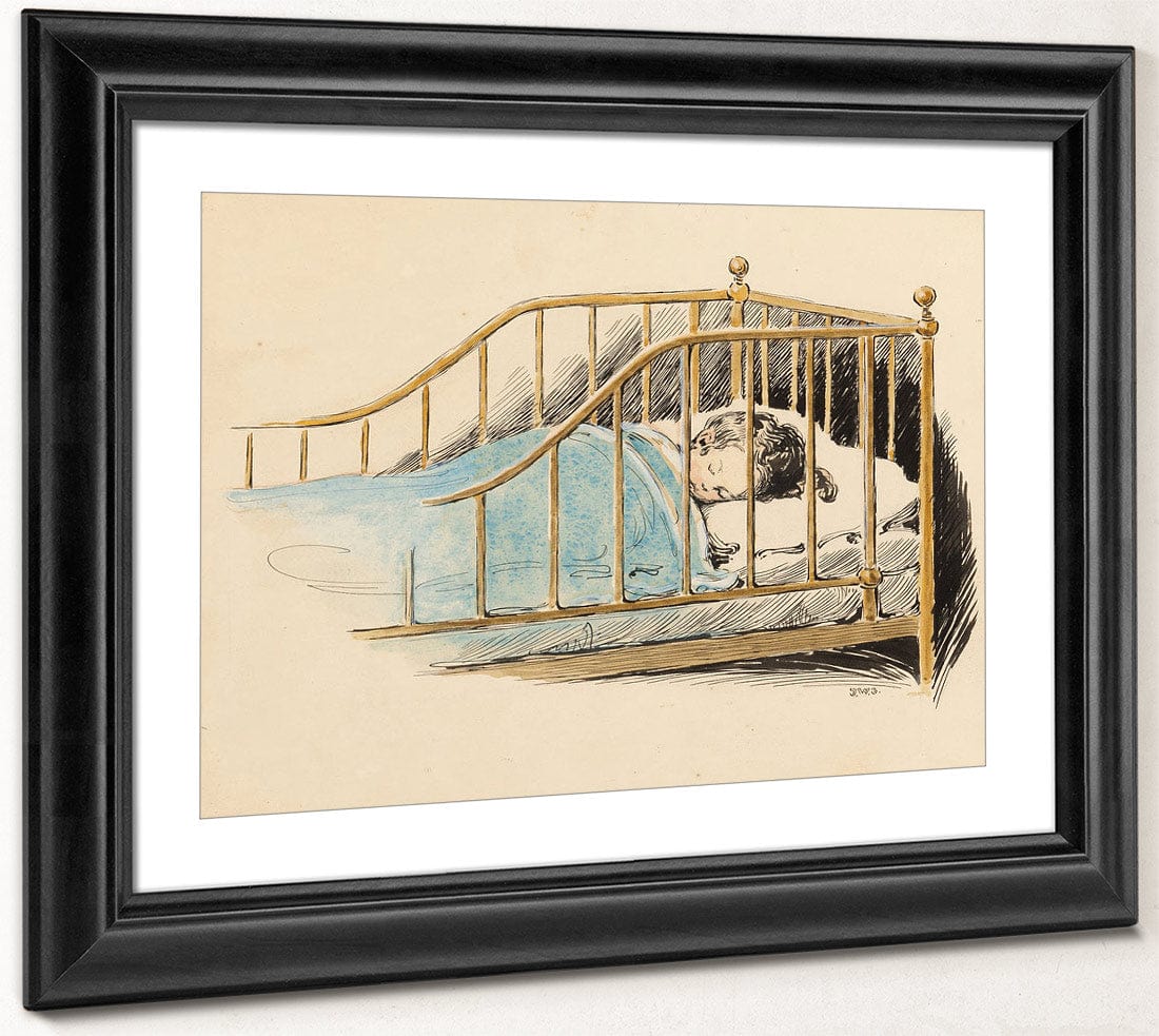 Child Sleeping A Childs Prayer Interior Book Illustration 1926 By Jessie Willcox Smith Fine Art Print