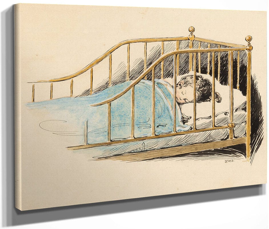 Child Sleeping A Childs Prayer Interior Book Illustration 1926 By Jessie Willcox Smith Fine Art Print