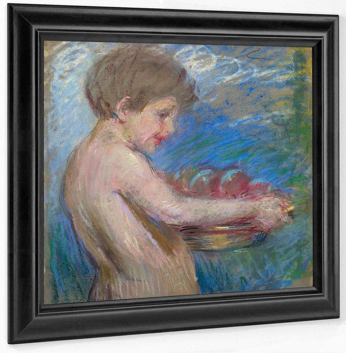 Child With Fruit By Alice Pike Barney Fine Art Print