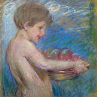 Child With Fruit By Alice Pike Barney Fine Art Print