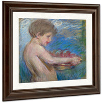 Child With Fruit By Alice Pike Barney Fine Art Print