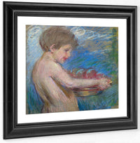 Child With Fruit By Alice Pike Barney Fine Art Print