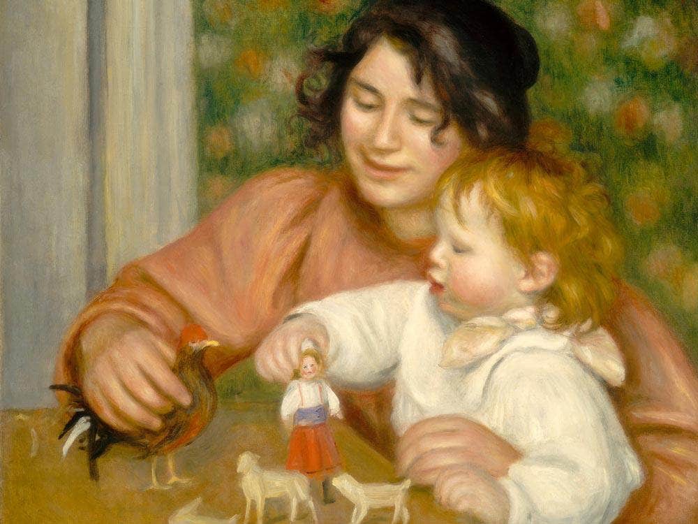 Child With Toys Gabrielle And The Artist S Son Jean Pierre Auguste Renoir 1896 Fine Art Print