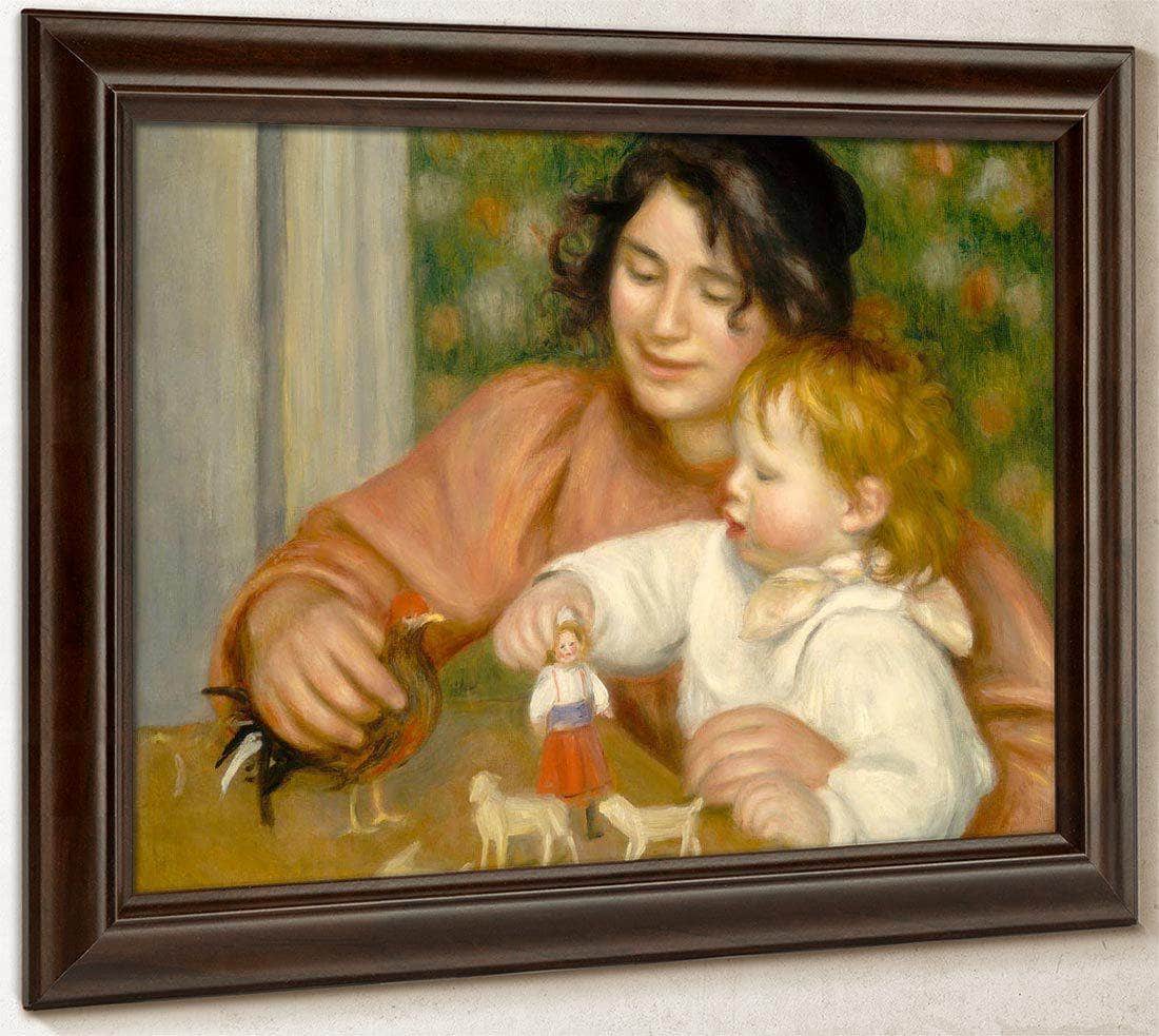 Child With Toys Gabrielle And The Artist S Son Jean Pierre Auguste Renoir 1896 Fine Art Print