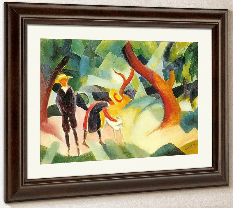Children And A Goat By August Macke Fine Art Print